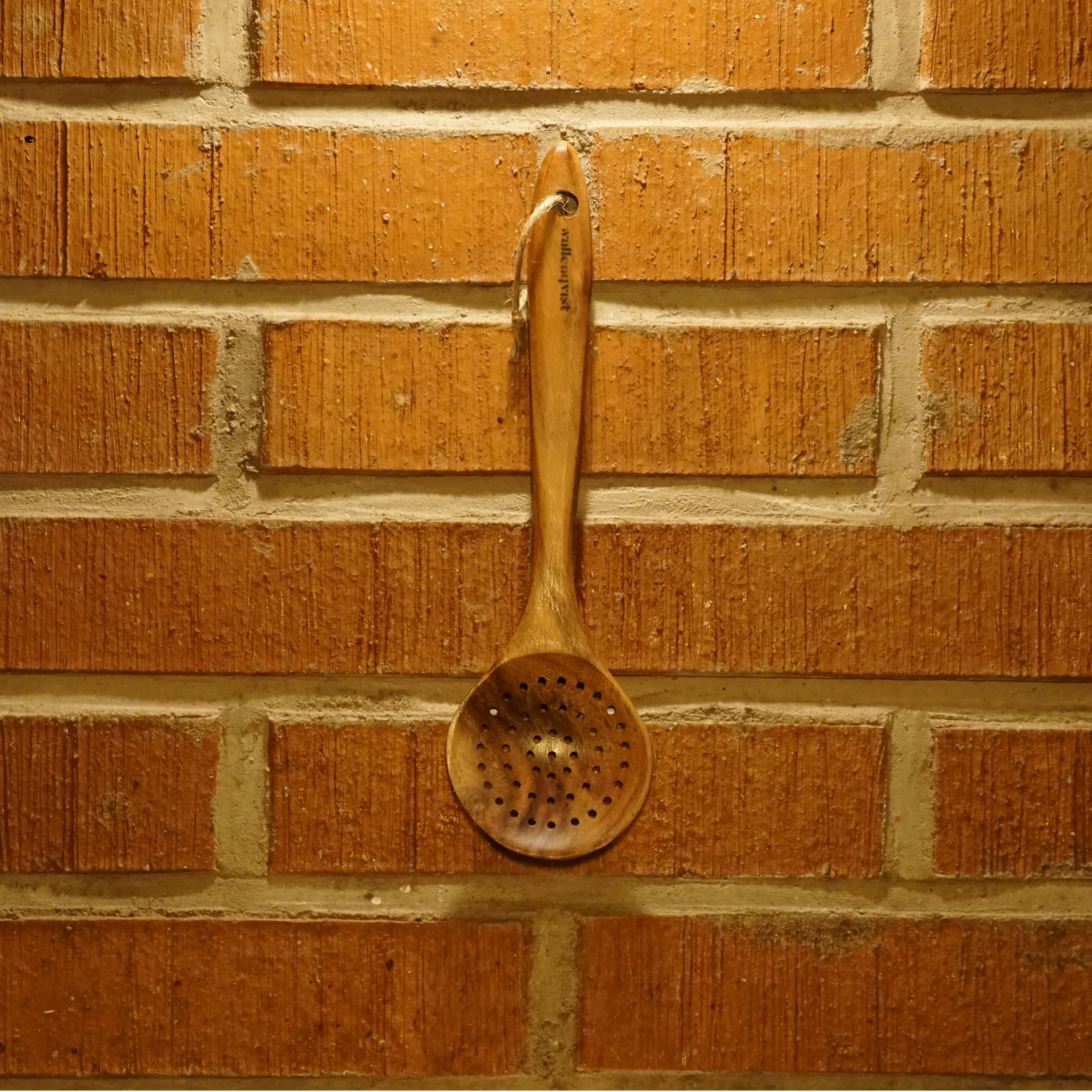 Komplett set träslevar teak - 9st